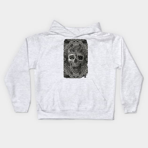 Lace Skull Kids Hoodie by aligulec